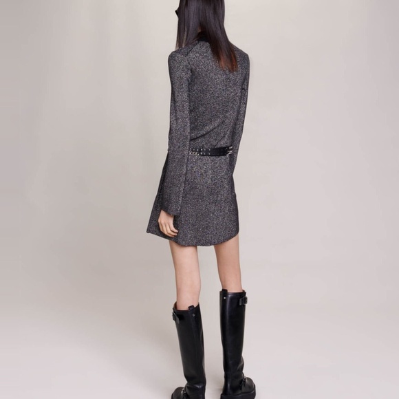 Maje Short glittery knit dress - Size Small - Picture 5 of 5